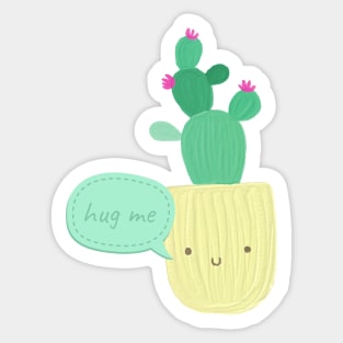 Hug Me Cactus - pretty or psycho? Sticker